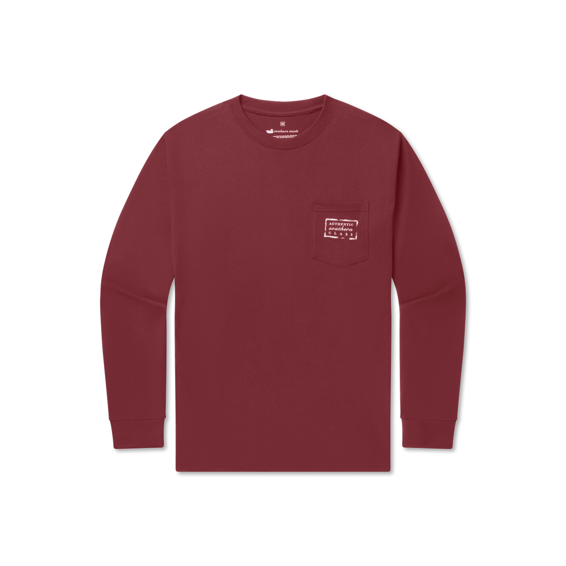 Maroon | Authentic Collegiate Tee | Long Sleeve T-Shirt | Front