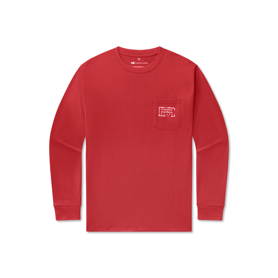 Red with Navy | Authentic Collegiate Tee | Front