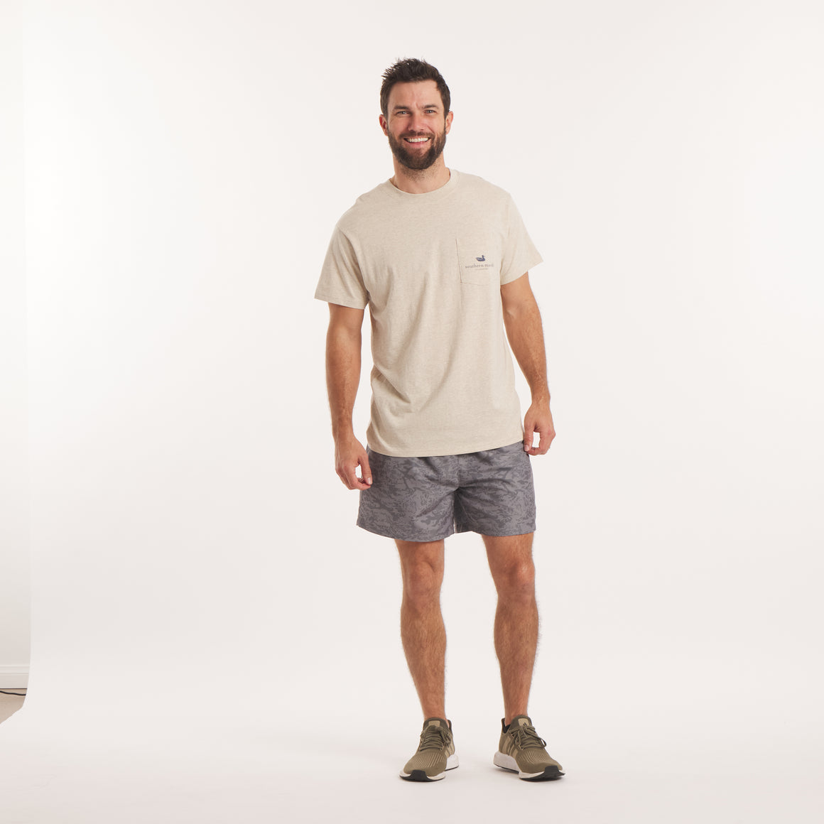 Washed Oatmeal | On Model Front Full
