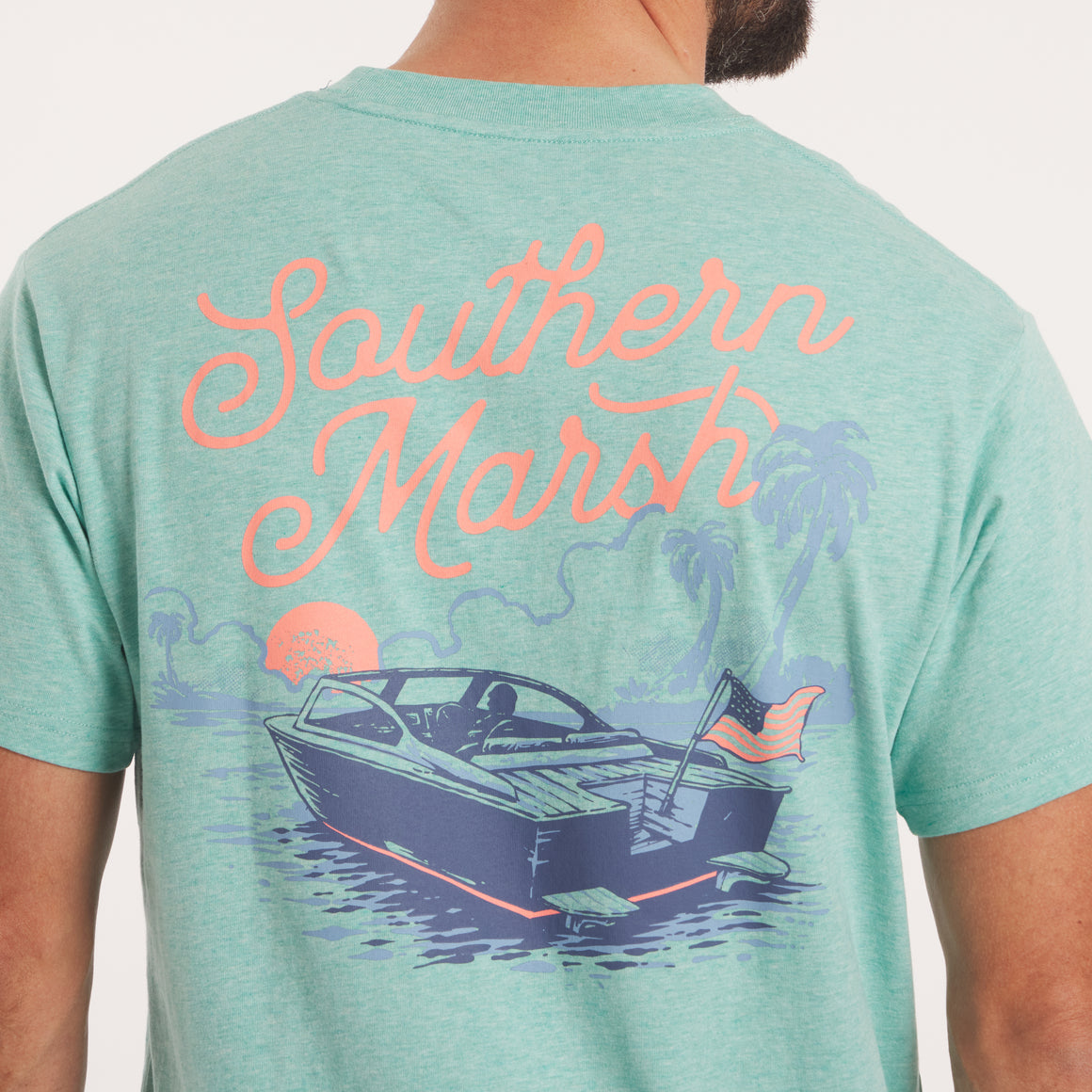Washed Bimini Green | On Model Back Detail