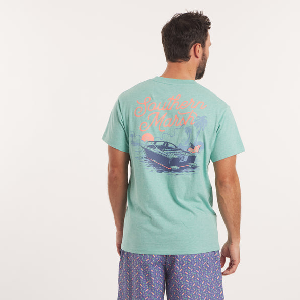Washed Bimini Green | On Model Back