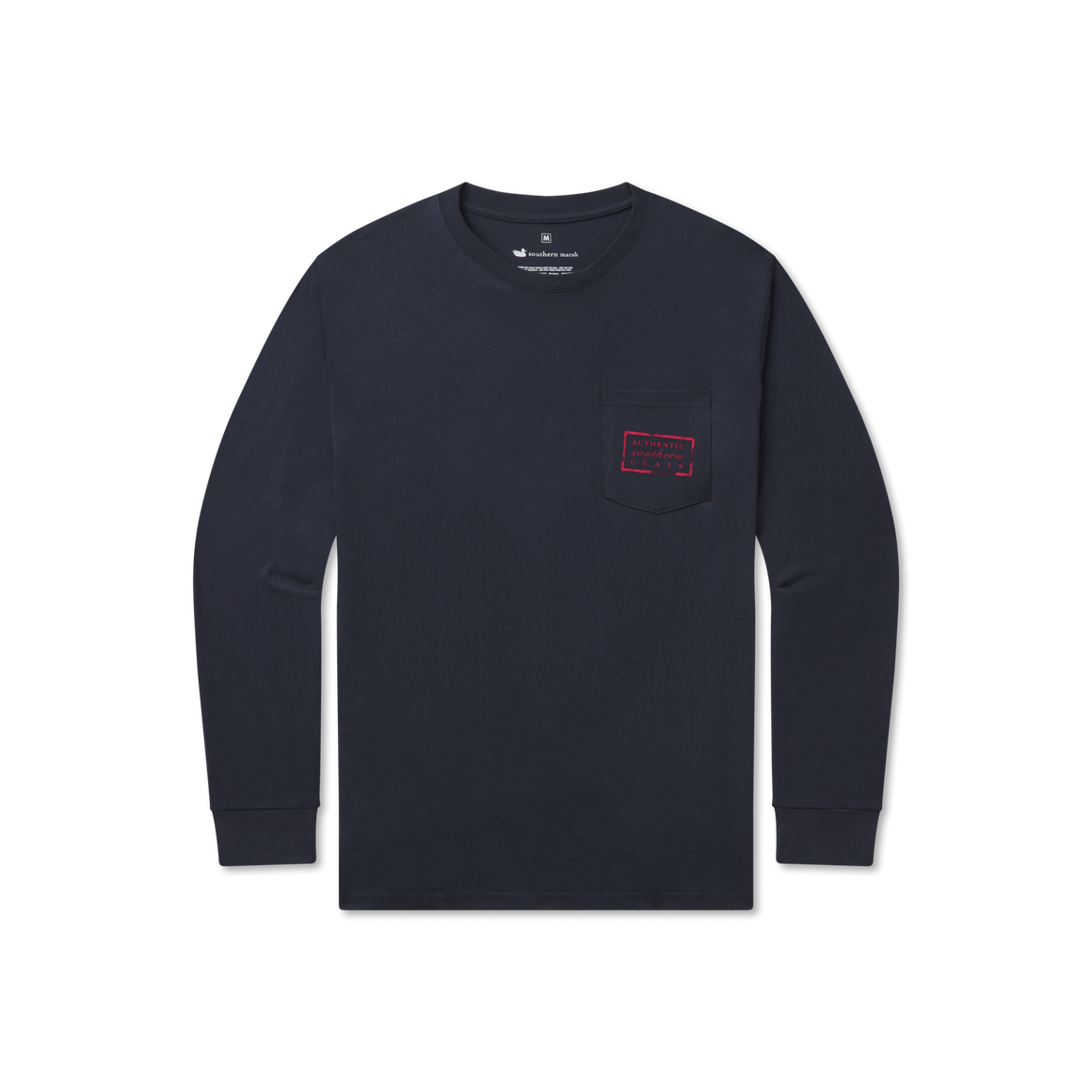 Navy | Authentic Flag Tee | Long Sleeve | Front