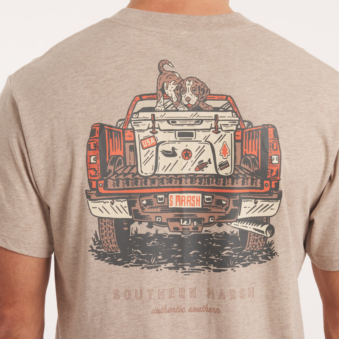 Washed Burnt Taupe | On Model Back Detail