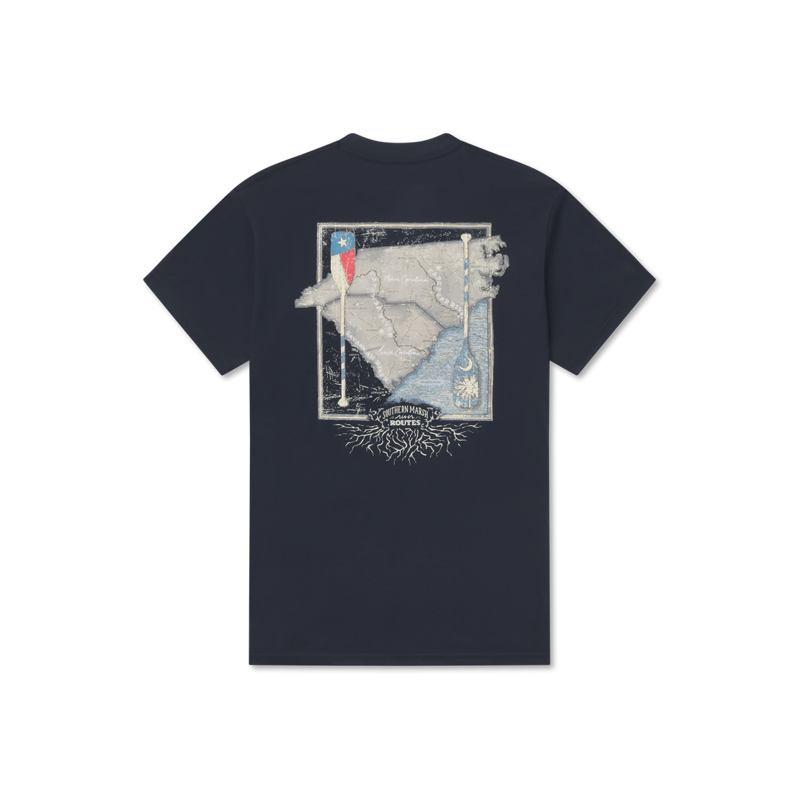 Navy | River Route Collection Tee | North Carolina & South Carolina
