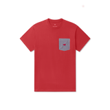Red with Navy