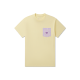 Yellow with Purple | Stewart Pocket Tee | Seersucker | Short Sleeve