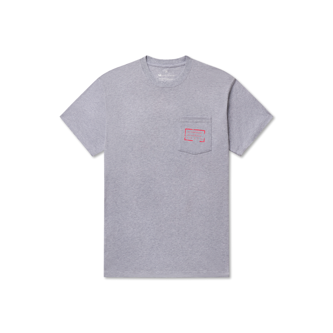 Authentic Flag Tee | Light Gray | Front