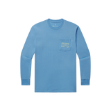Breaker Blue | Authentic Vibrant Tee | Long Sleeve T-Shirt | Front