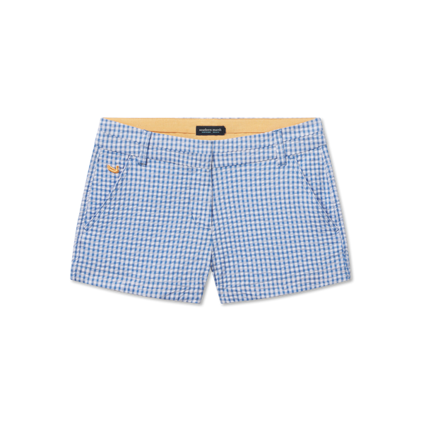 Royal Blue Gingham | Brighton Short | Gingham | Womens Shorts | Front