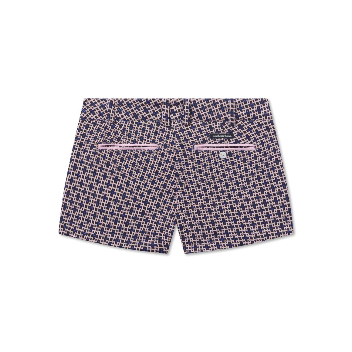 Navy and Pink Marrakesh | Brighton Short | Marrakesh | Womens Shorts | Back