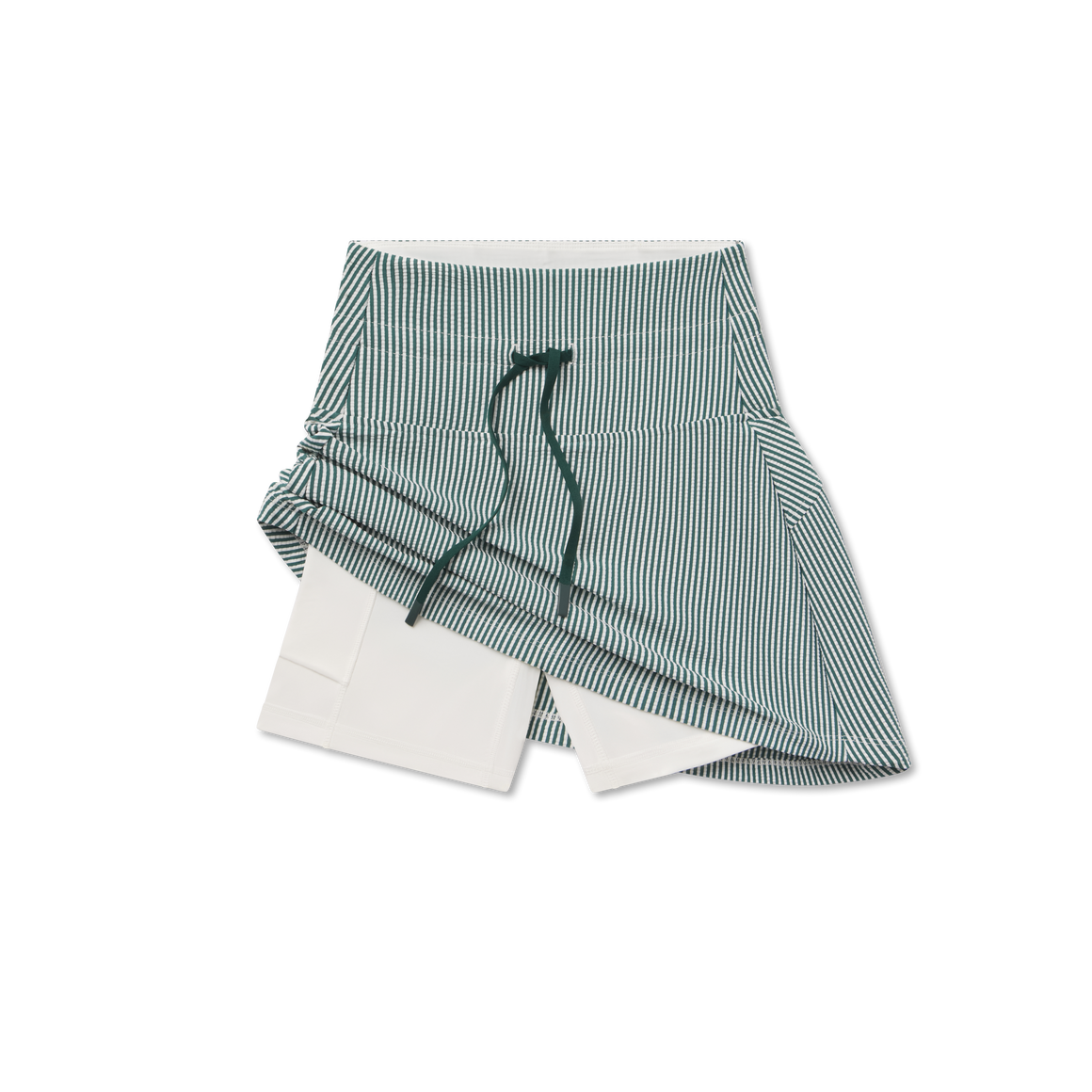 Hunter Green & White Seersucker | Lining