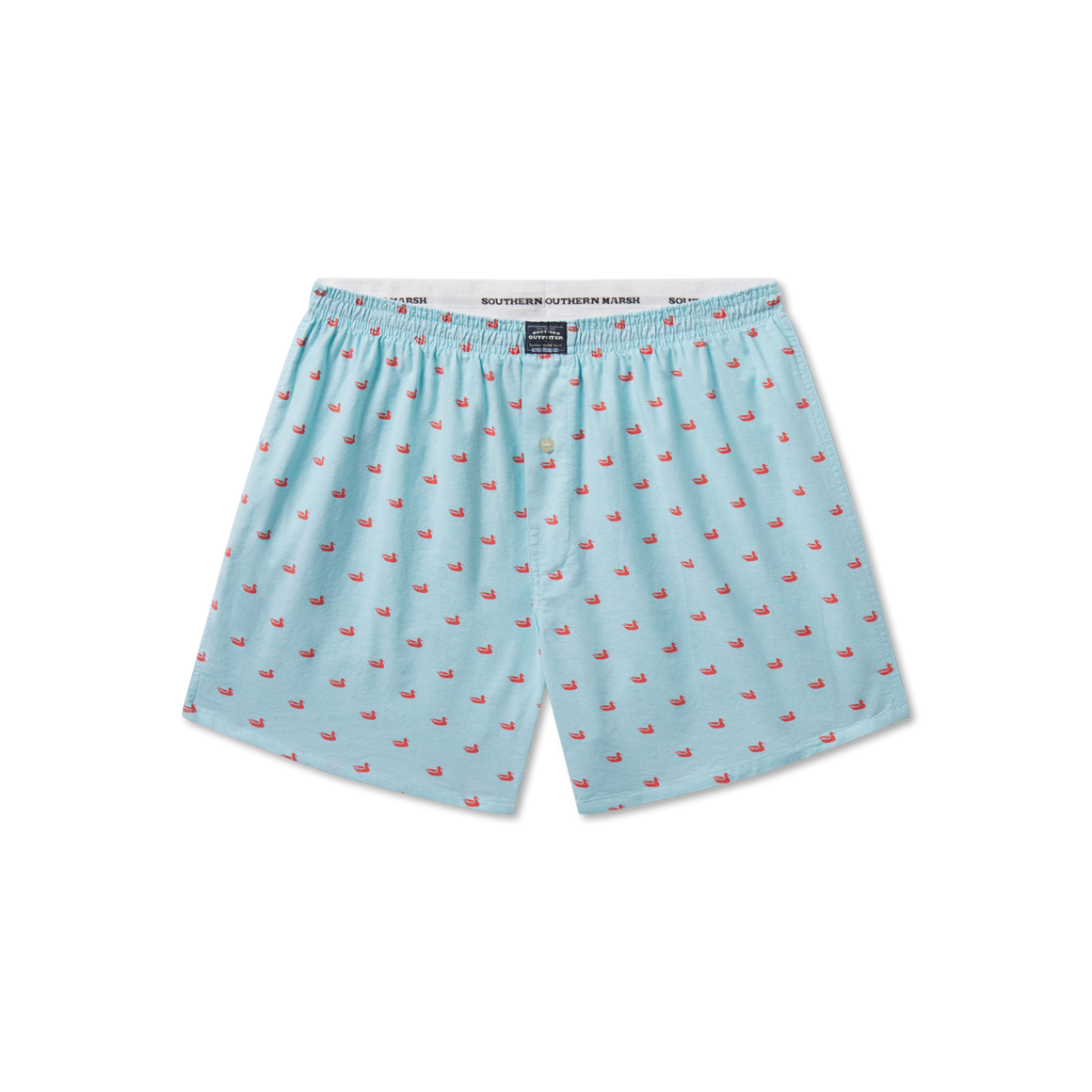 Antigua Blue with Coral Duck