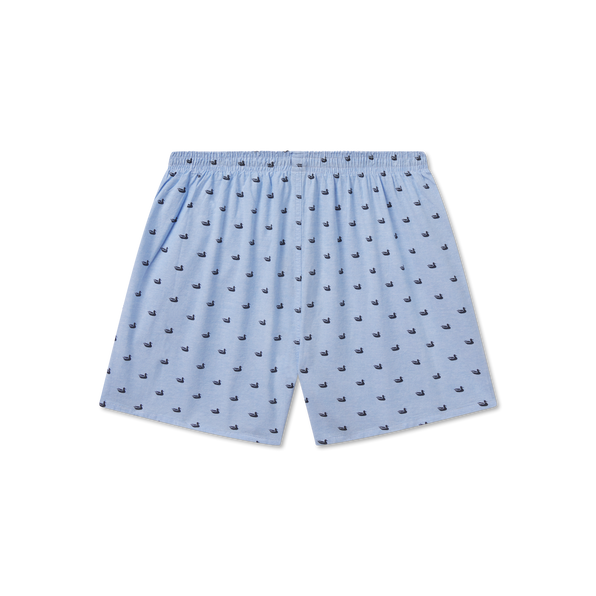 Light Blue with Navy Ducks | Back View