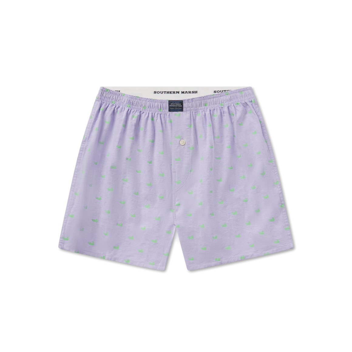 Wharf Purple with Lime Ducks | Hanover Oxford Boxer