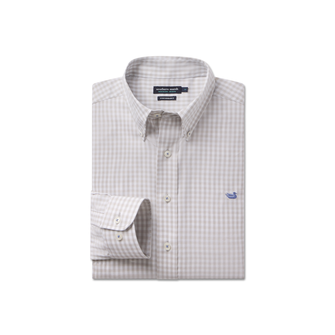 Light Gray Gingham | Brentwood Gingham Performance Dress Shirt