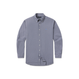 Navy Gingham | Brentwood Gingham Performance Dress Shirt | Front