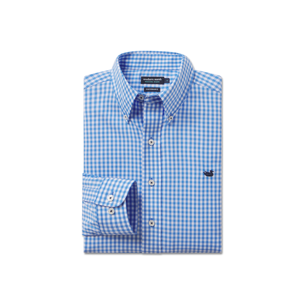 Royal Blue Gingham | Brentwood Gingham Performance Dress Shirt
