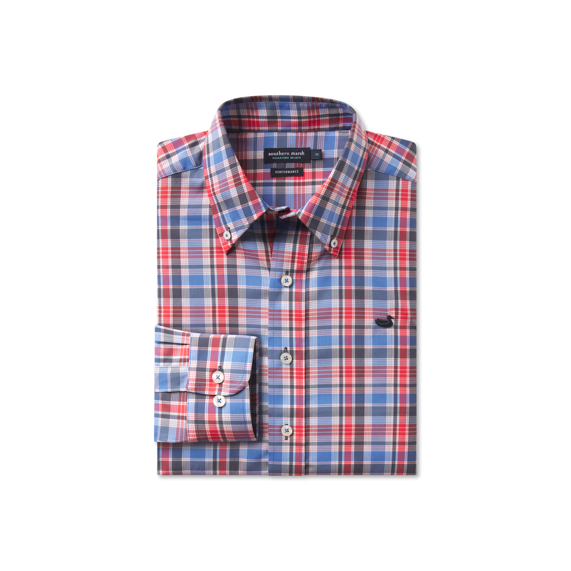 Navy & Red Plaid