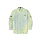 Sage and Lime Cay | Harbor Cay Fishing Shirt | Drake Grid | Long Sleeve Fish Shirt | Front