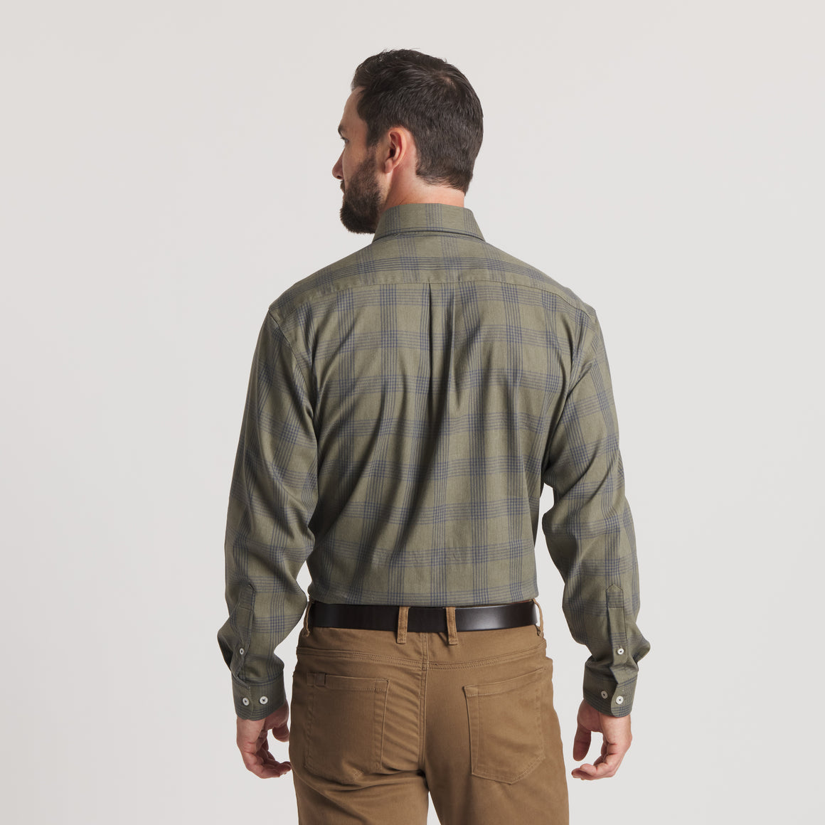 Dark Olive & Navy | On Model | Back