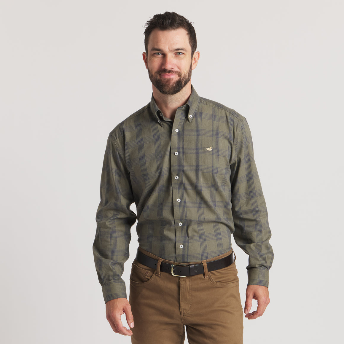 Dark Olive & Navy | On Model | Front