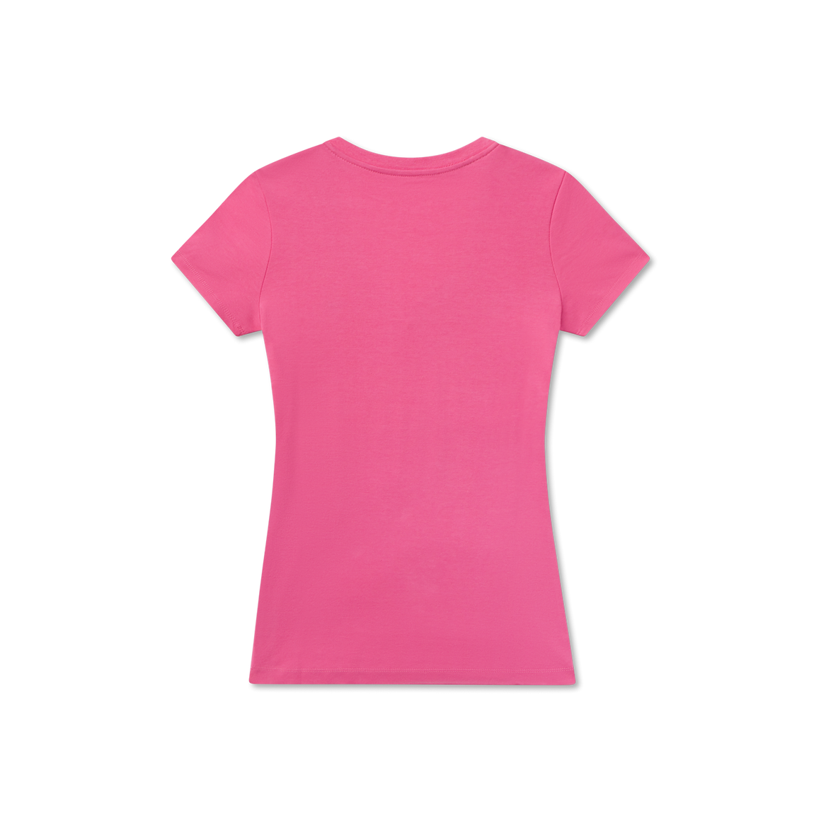 Pink with French Blue Duck | Caroline V-Neck Tee | Cotton | Womens Fit T-Shirts | Back
