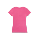 Pink with French Blue Duck | Caroline V-Neck Tee | Cotton | Womens Fit T-Shirts | Back