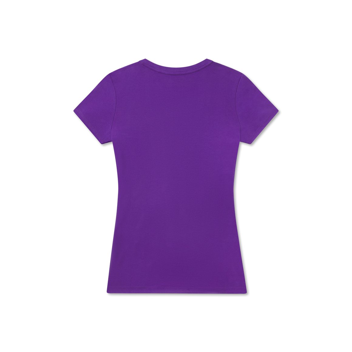 Purple with Electric Lime Duck | Caroline V-Neck Tee | Cotton | Womens Fit T-Shirts | Back