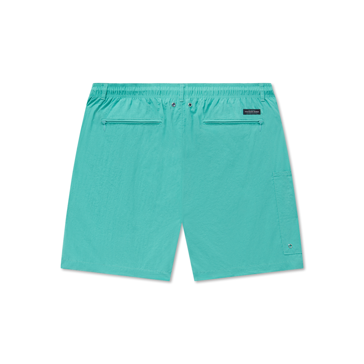 Aqua Blue with Coral Duck | Back