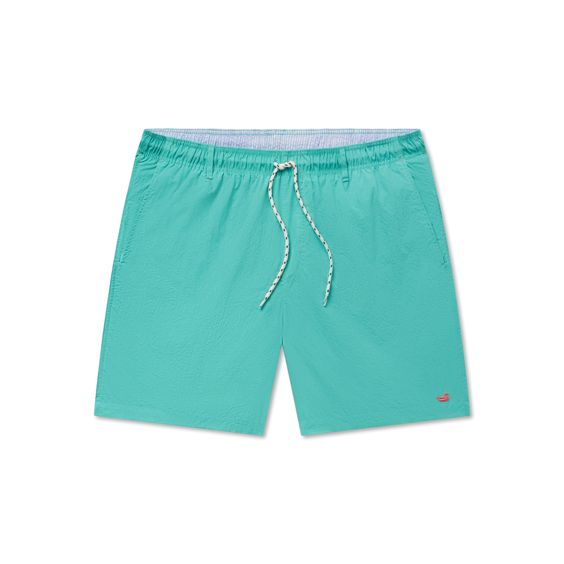 Aqua Blue with Coral Duck