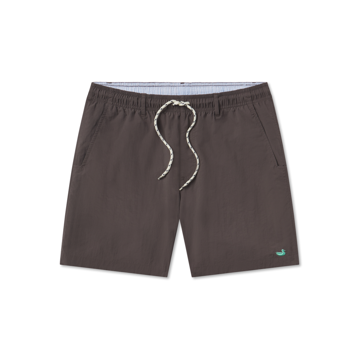 Midnight Gray with Mint Duck | Dockside Swim Trunk