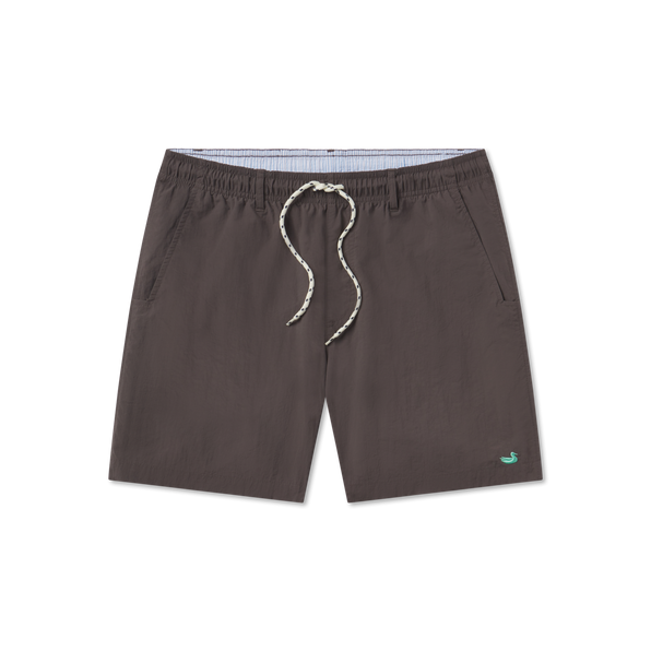 Midnight Gray with Mint Duck | Dockside Swim Trunk