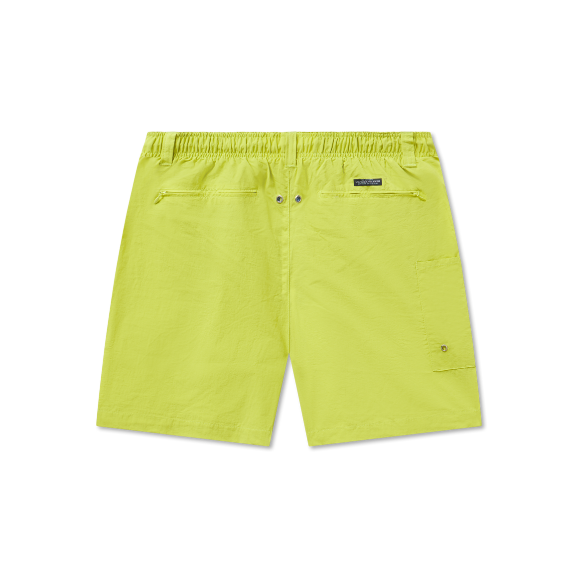 Neon Yellow with Navy Duck | Dockside Swim Trunk | Back