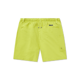 Neon Yellow with Navy Duck | Dockside Swim Trunk | Back