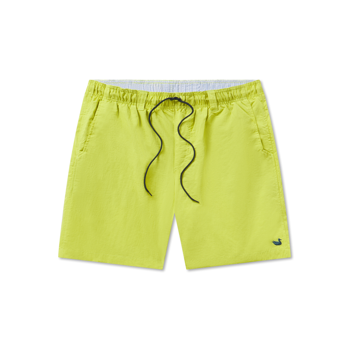 Neon Yellow with Navy Duck | Dockside Swim Trunk