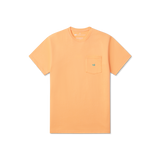 Embroidered Pocket T-shirt in Melon with Squall Green Duck