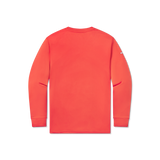 Coral with Electric Blue | FieldTec™ Pocket Tee | Long Sleeve | Back