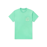 Bimini Green with Peach | FieldTec™ Pocket Tee | Short Sleeve | Front