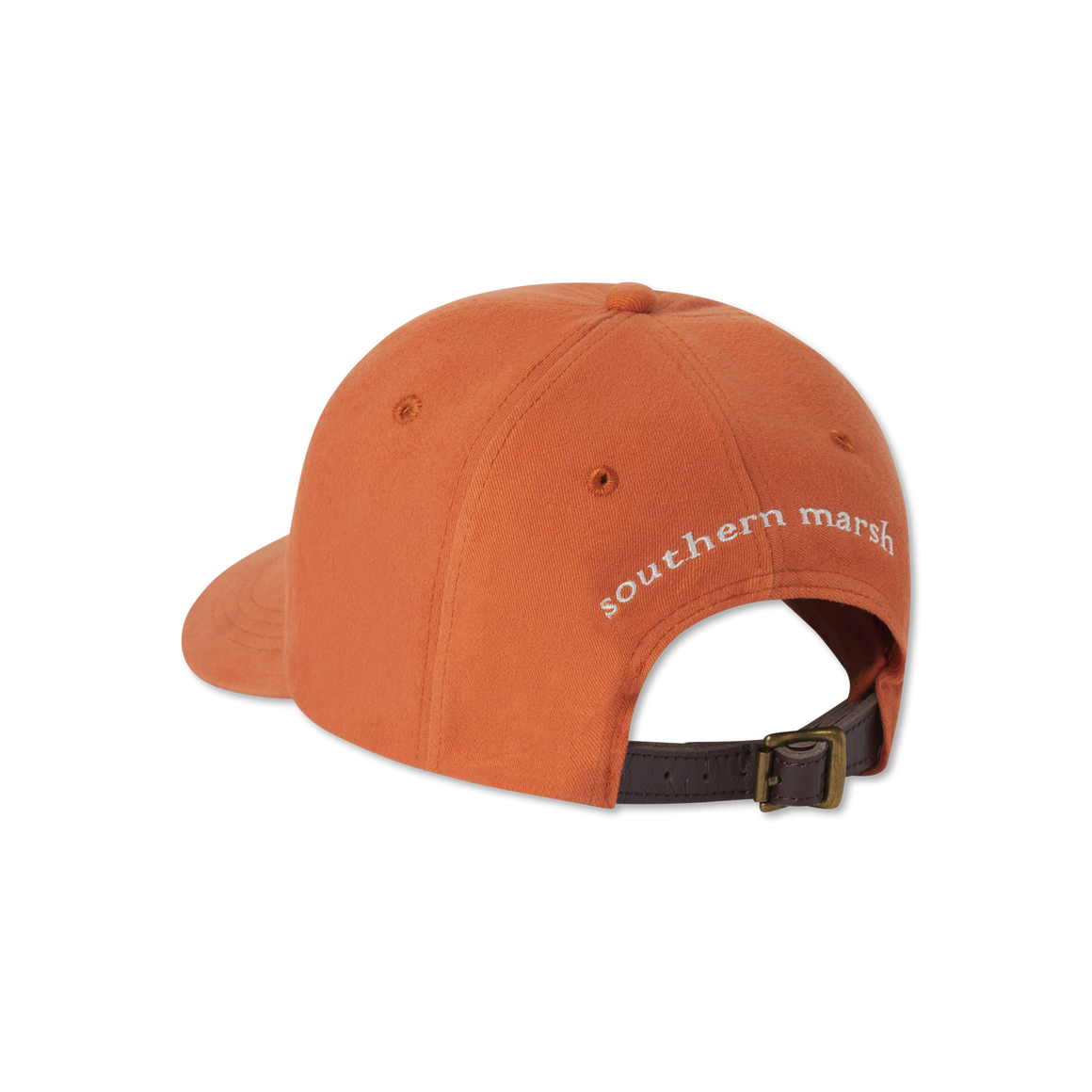 Burnt Orange Hat with White Duck | Southern Marsh Signature Hat | Back