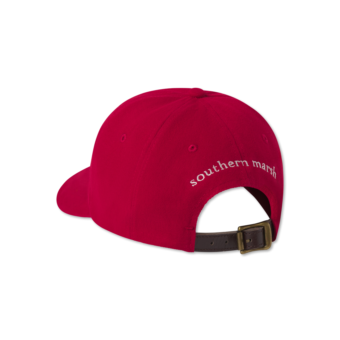 Crimson Hat with White Duck | Southern Marsh Signature Hat | Back