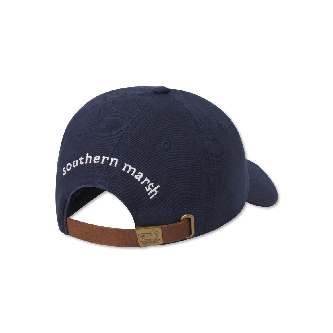 Navy Hat with White Duck | Back