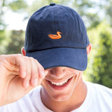 Navy Hat with Orange Duck | lifestyle