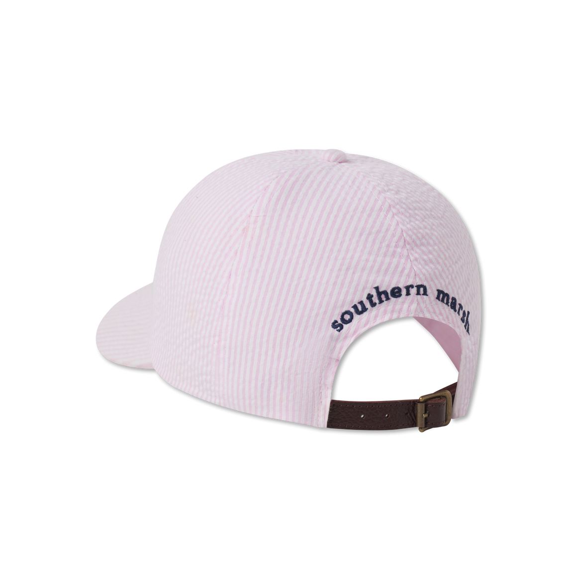 Pink Seersucker with Navy Duck | Back