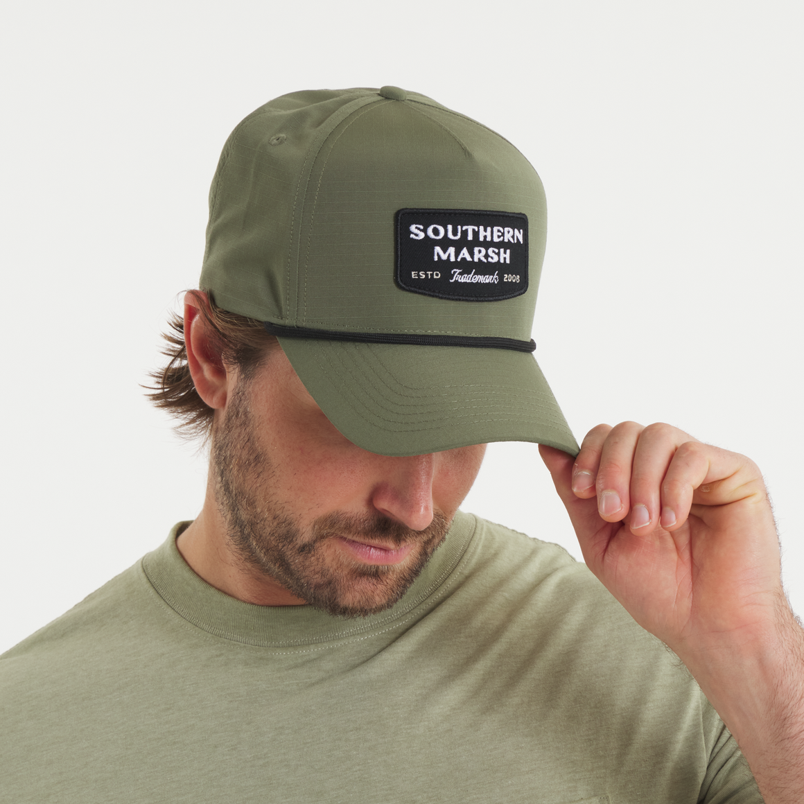 Washed   Dark  Green | on model front