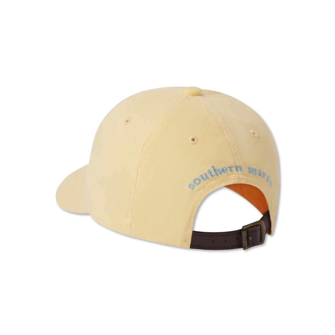Washed Buttercream Hat with Light Blue Duck | Back