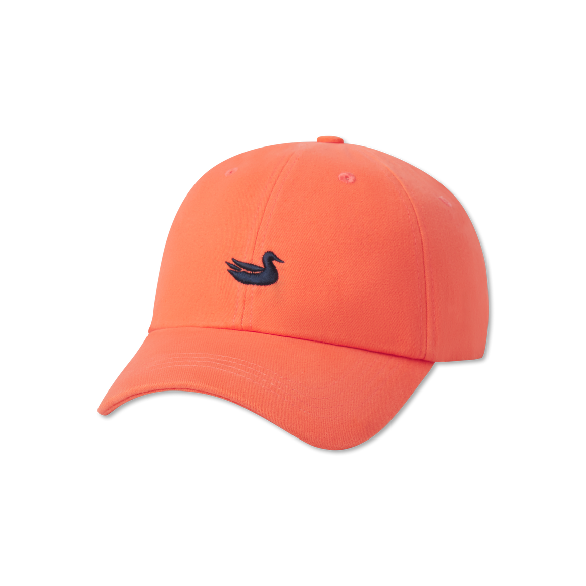 Washed Coral Hat with Navy Duck 
