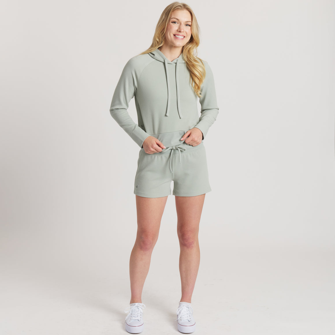Olive Waffle Knit | ON MODEL FULL SET