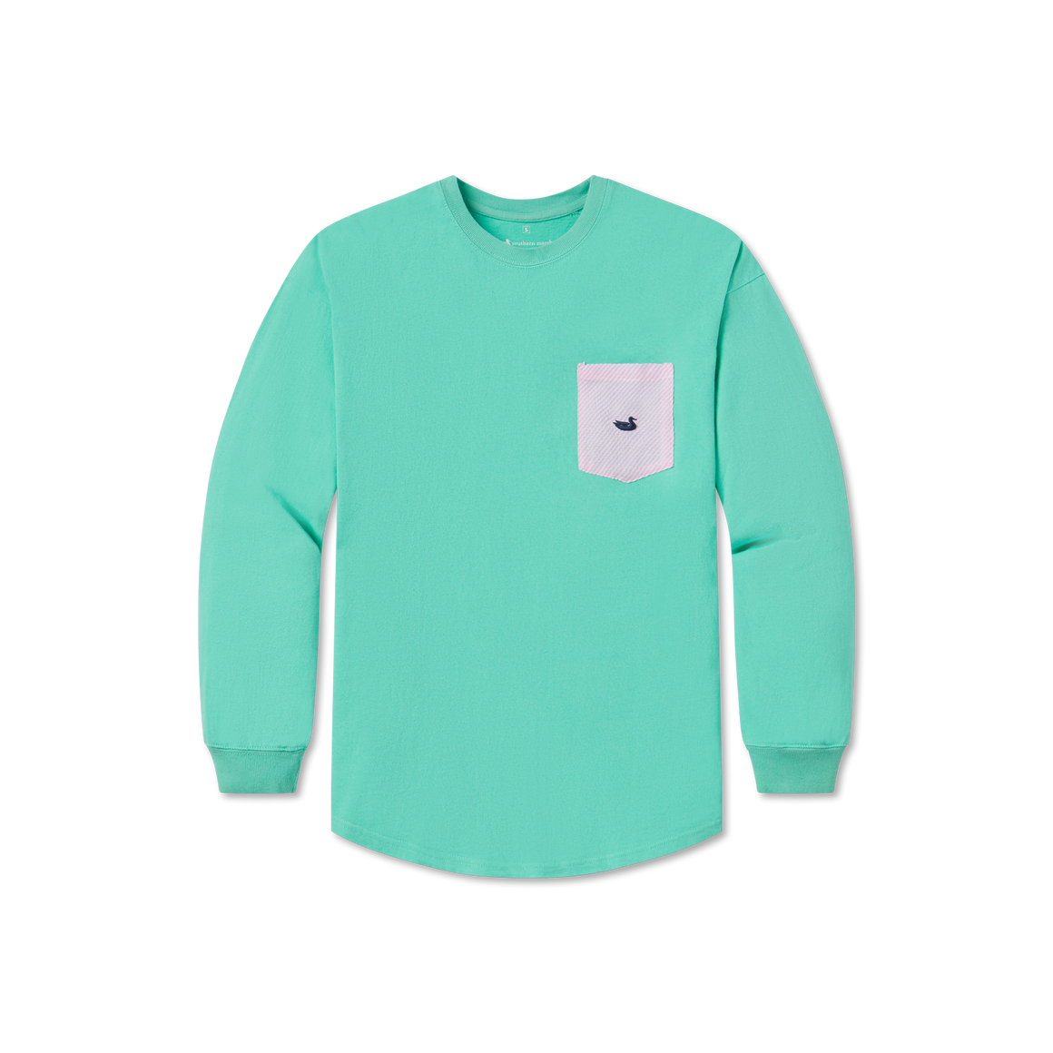 Bimini Green with Pink Seersucker | Original Rebecca Jersey | Womens Fit Long Sleeve T-Shirt