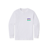 White | Color Bands Tee | Mardi Gras
