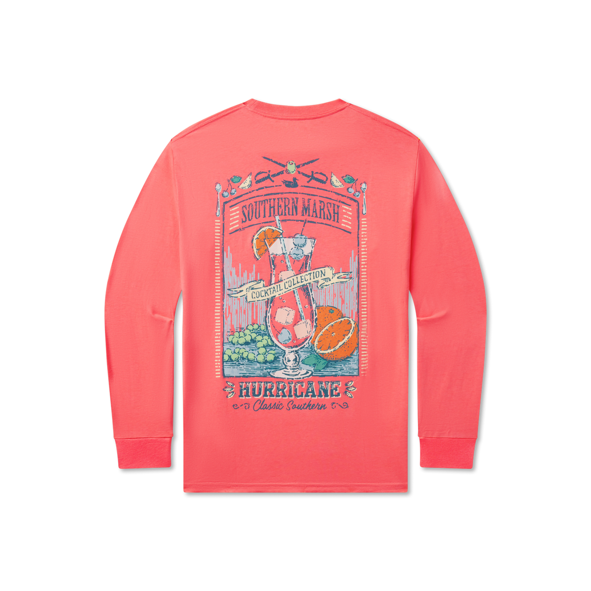 Coral | Cocktail Tee | Hurricane | Long Sleeve